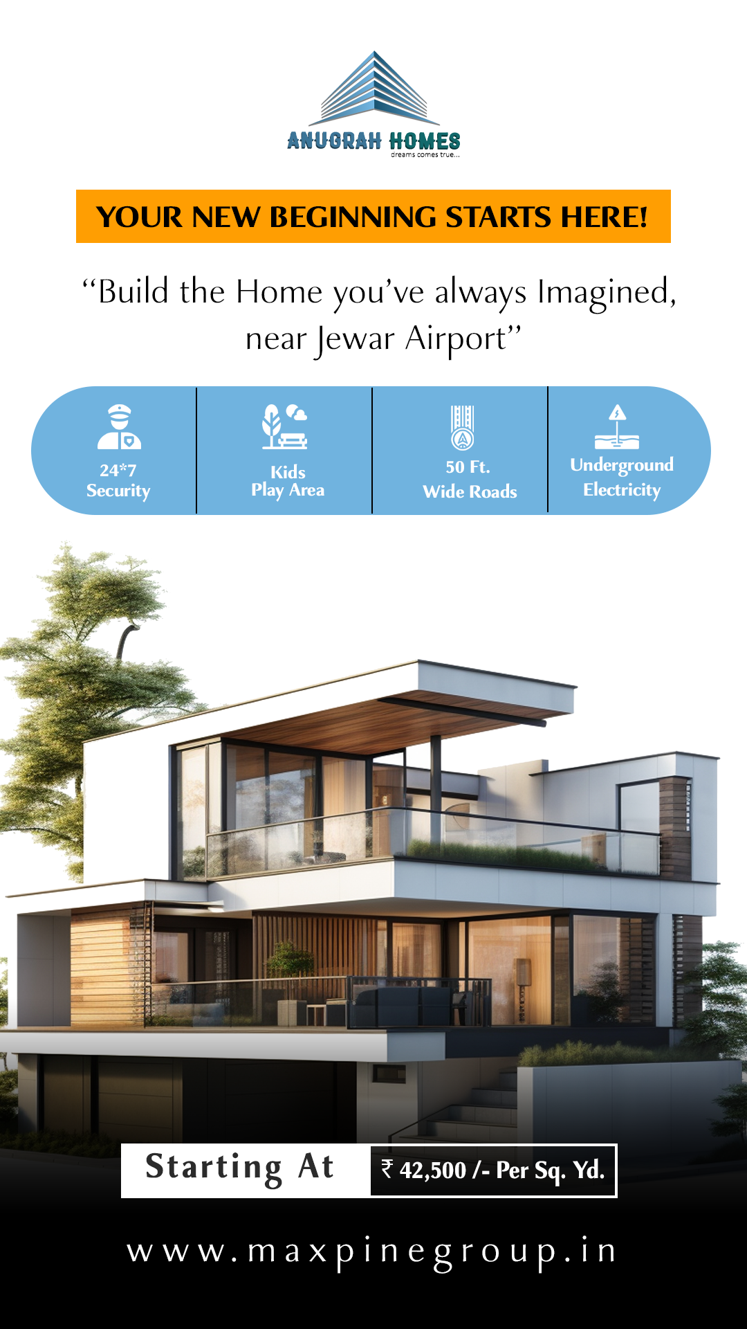 Buy Residential Plots Near Jewar Airport – Anugrah Homes